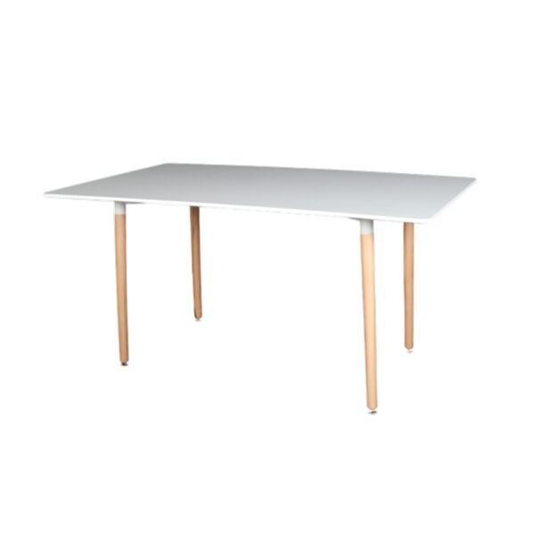 طاولة طعام سيمبيلو 150 سم - أبيض وبيج