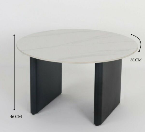 طاولة قهوة كورن - ابيض واسود