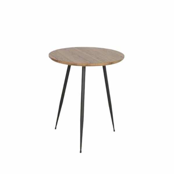 طاولة جانبية مستديرة ابيلا - بني فاتح واسود