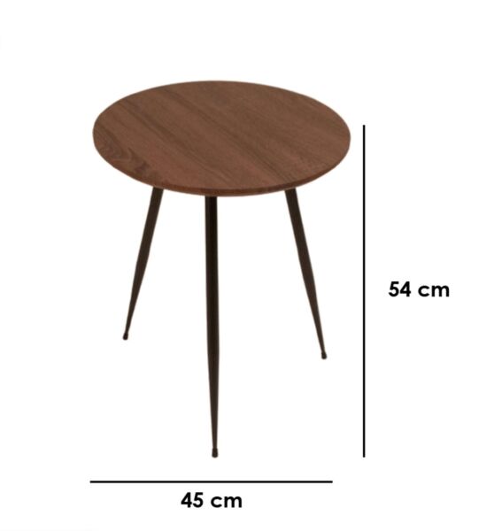 طاولة جانبية مارك - قهوة واسود