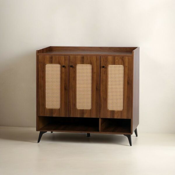 خزانة احذية 3 ابواب - بني