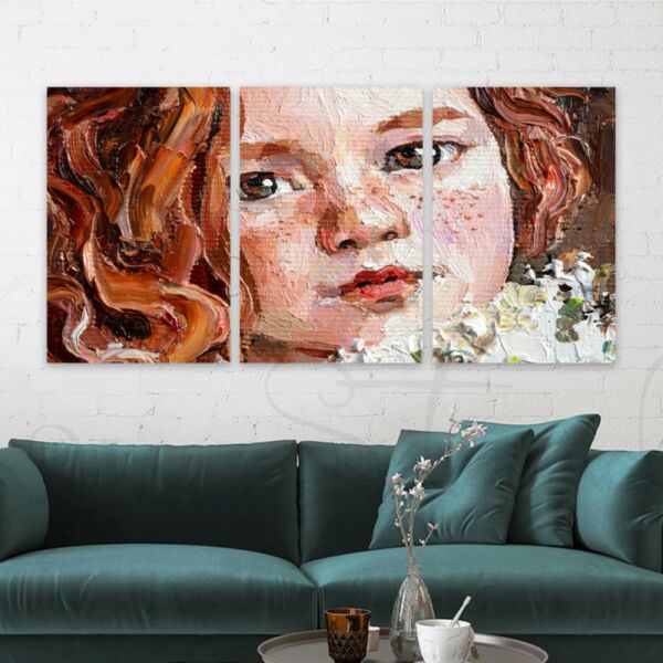 طقم لوحة جدارية فنية سوان لتزيين الحائط 3 قطع - متعدد الالوان 