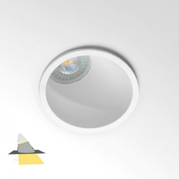 قاعدة سبوت هينتا دائرية زاوية مائلة بلاستيك أبيض