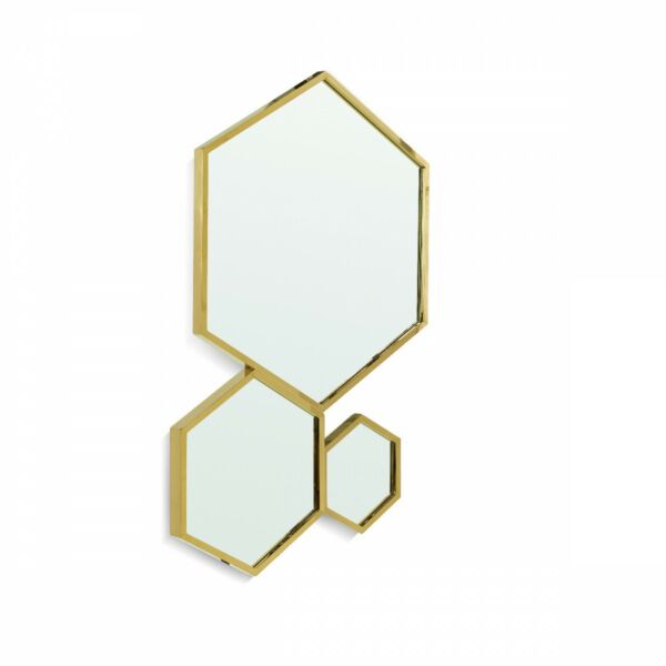 مراية حائط مودري - ذهبي