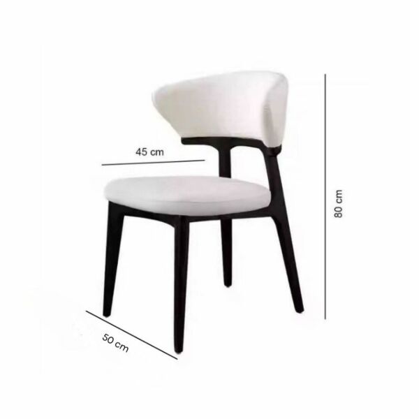 كرسي طعام كلوديا - كريمي واسود