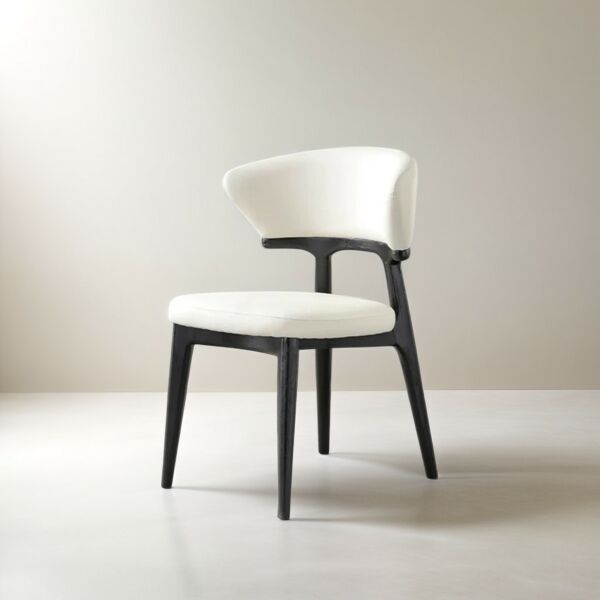 كرسي طعام كلوديا - كريمي واسود