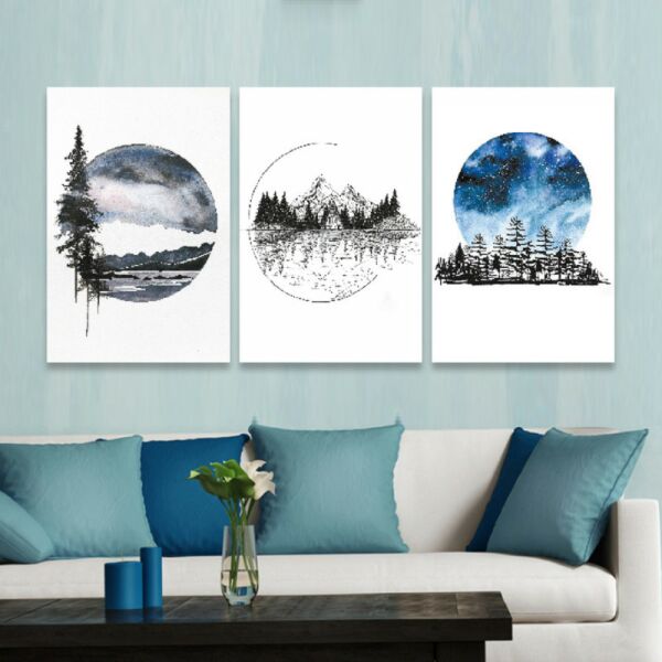 طقم لوحة جدارية فنية ارما 3 قطع - متعدد الالوان