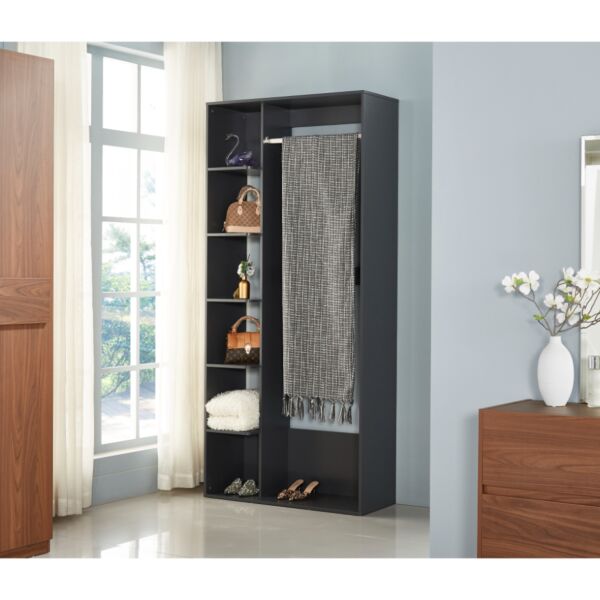 وحدة تنظيم مع علاقة ملابس سواريز - رمادي غامق