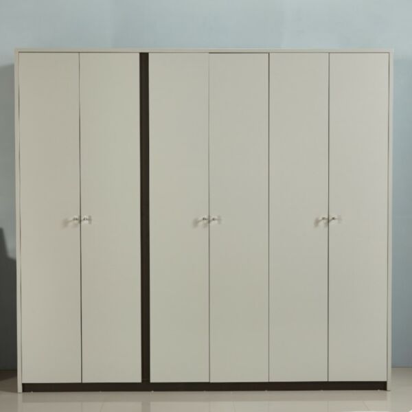 طقم غرفة نوم كينغ 6 قطع تولاي - رمادي فاتح ورمادي غامق