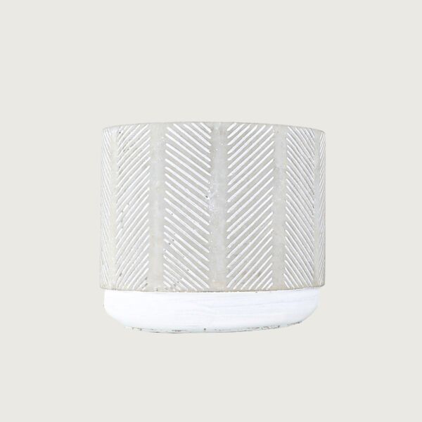 مركن زرع ماركوس دائري - رمادي