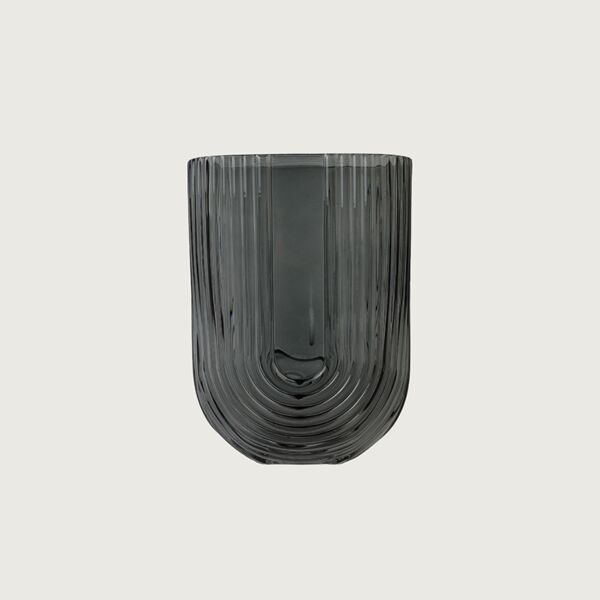 فازة زجاجية يانو - اسود