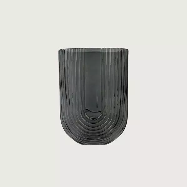 فازة زجاجية يانو - اسود