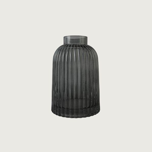 فازة زجاجية جينجر - رمادي