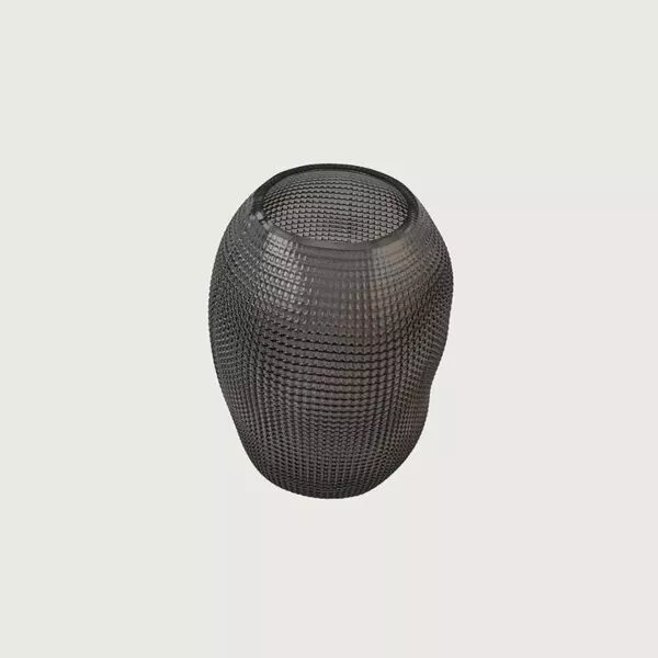 فازة زجاجية كاترينا - اسود