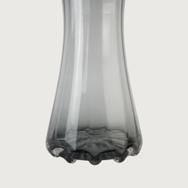 فازة زجاجية لوكي - رمادي