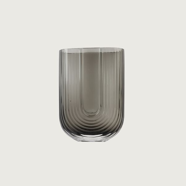 فازة زجاجية تايلان - رمادي