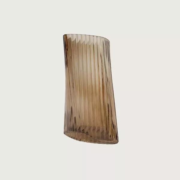 فازة زجاج بان - بني