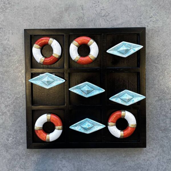 تحفة ديكور لعبة اكس او بحرية