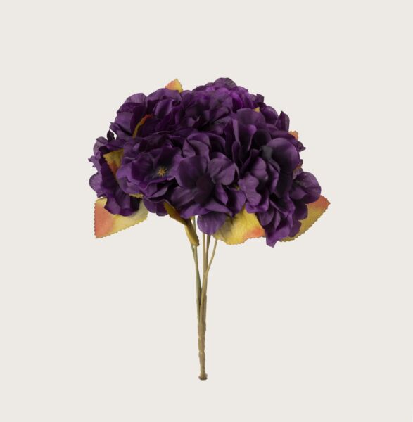 زهر صناعي وردهيدرنجا - ليلكي - 12 قطعة