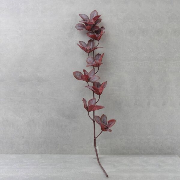 غصن ورق القرانيا صناعي - احمر - 12 قطعة