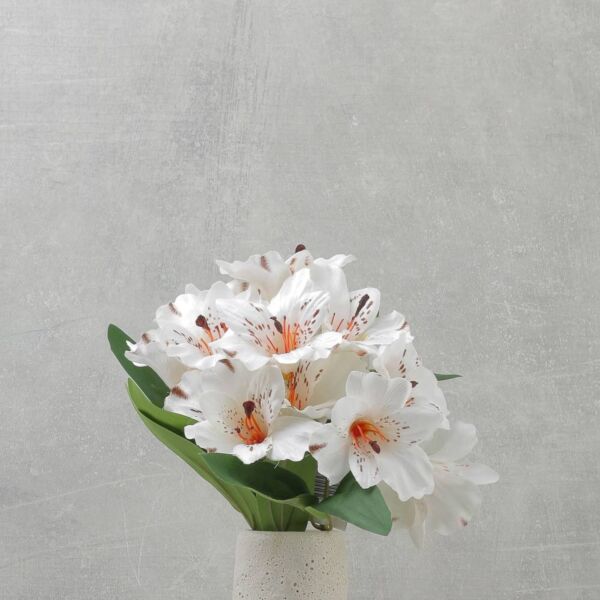 زهرة الليليوم صناعية - كريمي - 12 قطعة