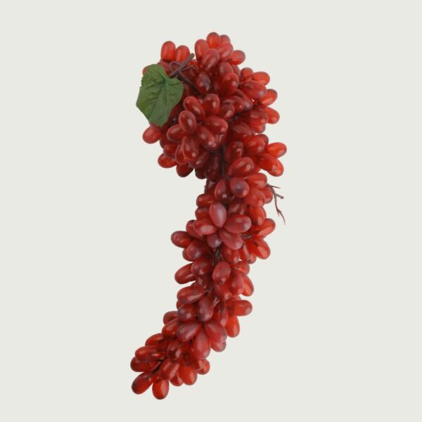 نبات صناعي عنب كبير - احمر - 12 قطعة