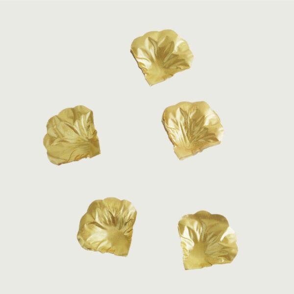 بتلات ورد صناعي تريب - ذهبي - 12 قطعة