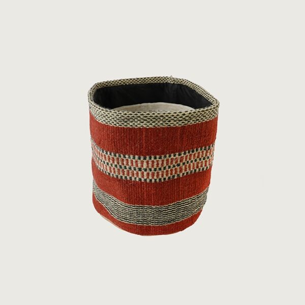 سلة خيش تندر - احمر و متعدد الألوان