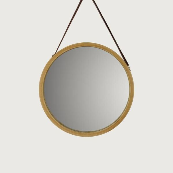 مراة بإطار خشبي بلانكا 38 سم