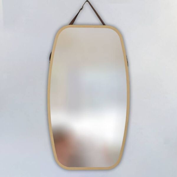 مراة مودرن بإطار خشبي