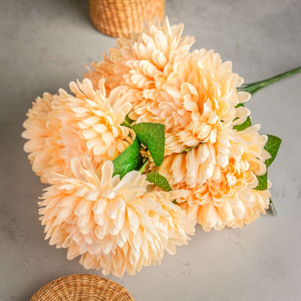 باقة ورد صناعي ريتال - خربزي - 12 قطعة