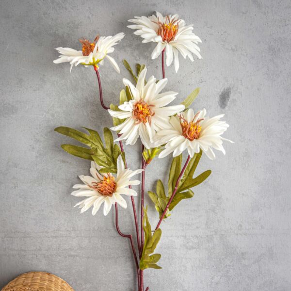 زهر صناعي ديزي - أبيض - 12 قطعة