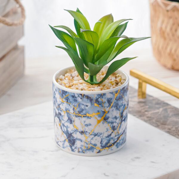 نبات صناعي ساندرا - اخضر ومتعدد الألوان - 12 قطعة