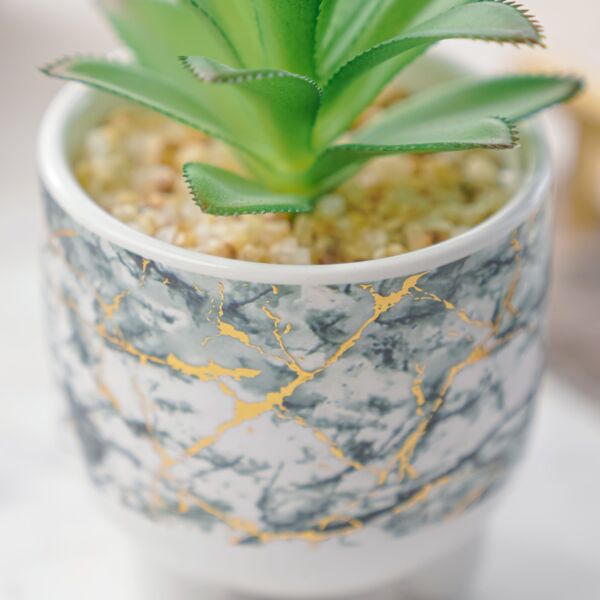 نبات صناعي روكا - اخضر ومتعدد الألوان - 12 قطعة