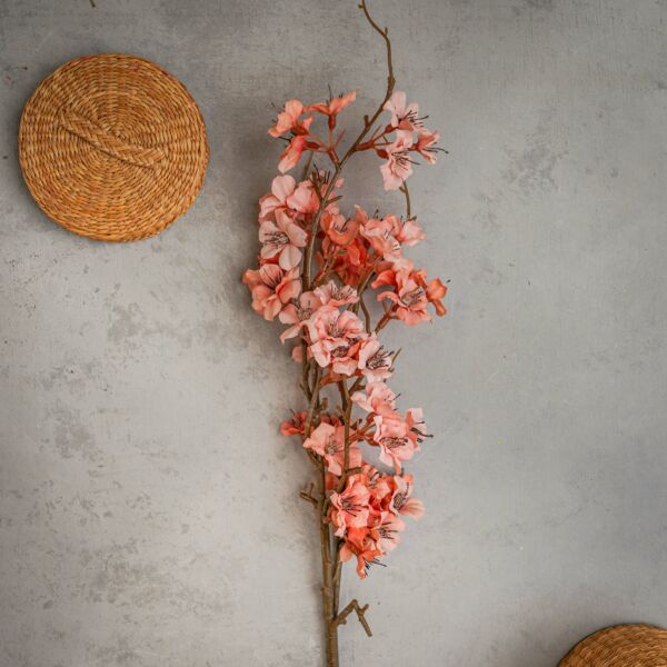 ورد صناعي لوتيس - وردي فاتح وبني - 12 قطعة