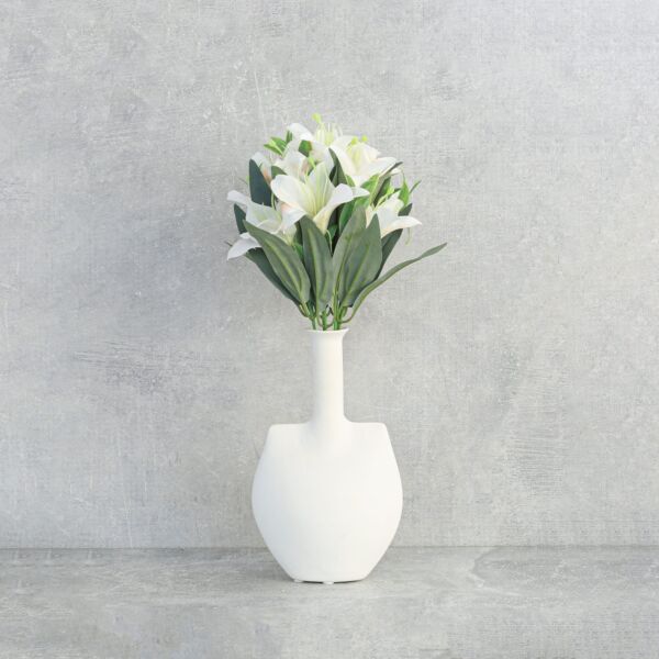 زهرة الزنبق - ابيض - 12 قطعة