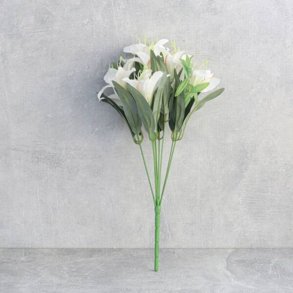 زهرة الزنبق - ابيض - 12 قطعة