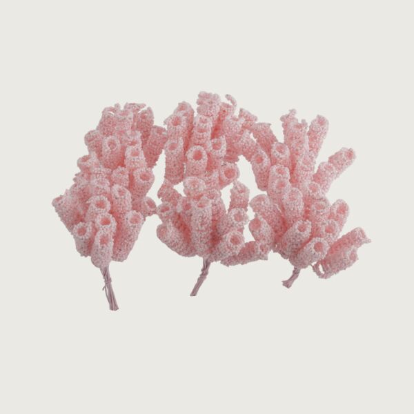 ورد سويرل صناعي مبروم - وردي فاتح - 12 قطعة