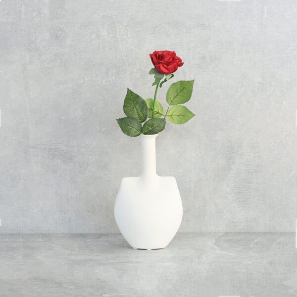 وردة صناعية جوري - احمر - 12 قطعة