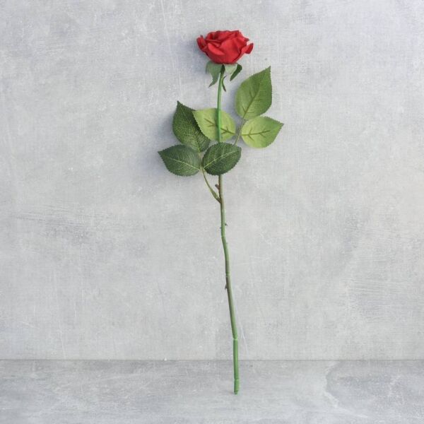 وردة صناعية جوري - احمر - 12 قطعة