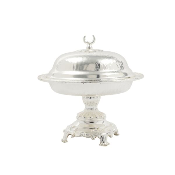 طبق تقديم بالغطاء فولكن - فضي