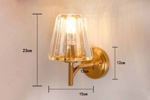 إضاءة جدارية كلاسيكية لمبة واحدة ذهبي