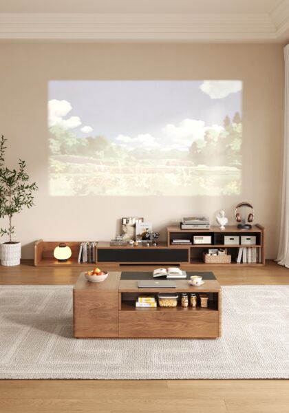 طاولة قهوة مودرن سيلفاتا خشبية بني - 130x70x40 سم