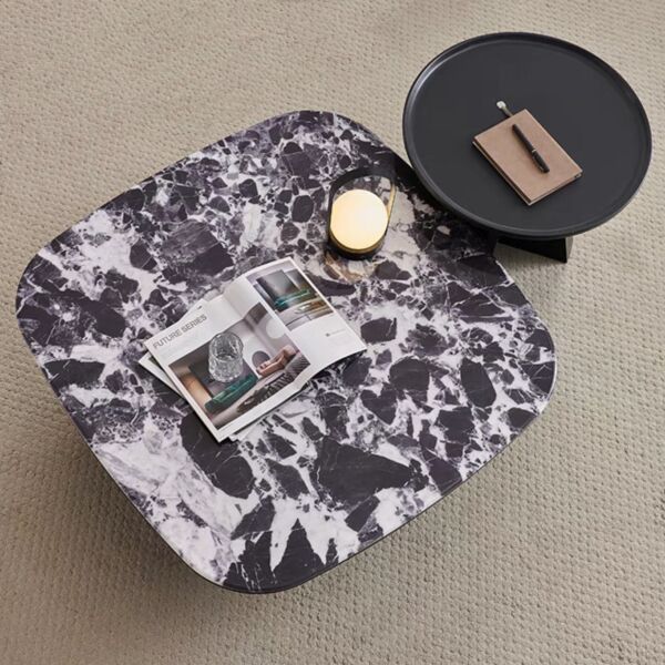 طاولة قهوة كايلا - اسود وأبيض