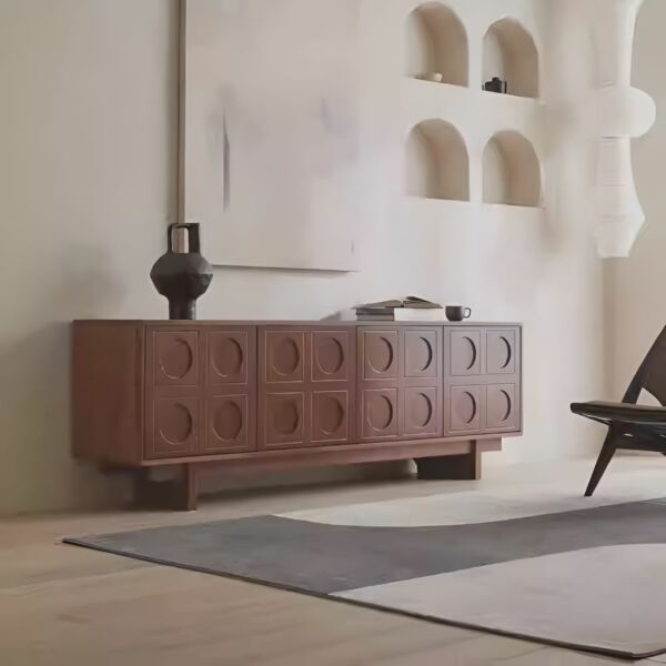 طاولة تلفزيون ب 4 أبواب مارجريت - بني