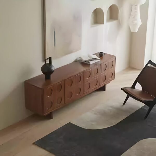 طاولة تلفزيون ب 4 أبواب مارجريت - بني