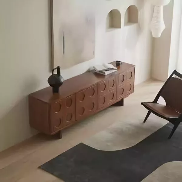 طاولة تلفزيون ب 4 أبواب مارجريت - بني