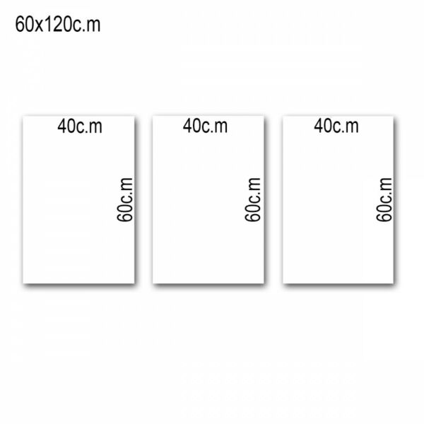 طقم لوحة جدارية فنية ويدي لتزيين الحائط 3 قطع - متعدد الالوان 