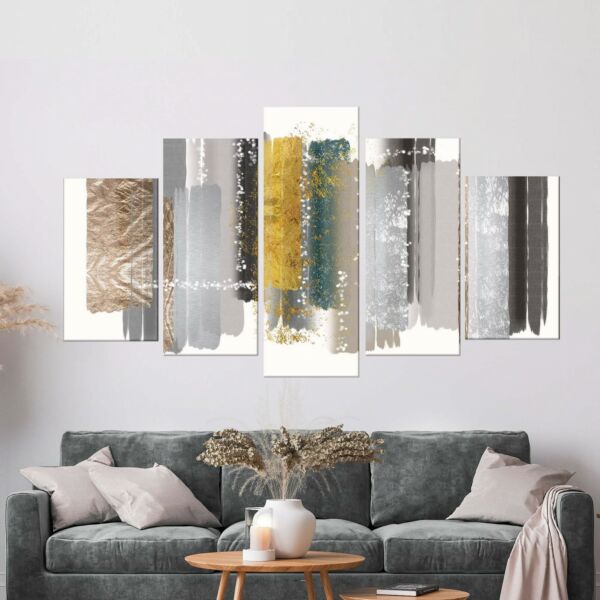 لوحه جدارية كانفس ليزلي  - مقسمة - 5 قطع