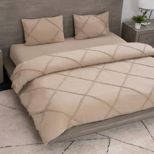 طقم مفرش سرير حجم ملكى 193×203 سم 4 قطع - جيلفورد